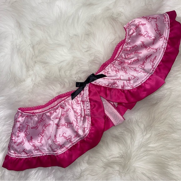 32D/S Vs Victoria’s Secret Sexy Little Things Pink Satin Bra and Ruffled skirt - Picture 12 of 12
